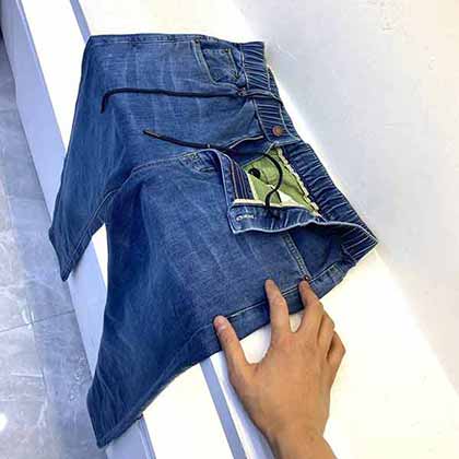 秋季新品腰圍彈力設計款微微闊版褲