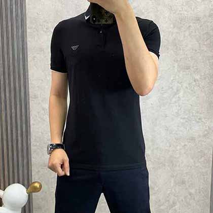 阿瑪尼 ss春季新品高等翻領polo海外經典單品