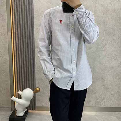 時尚奢華，Ami高等牛貨長袖襯衫，品質與版型的精