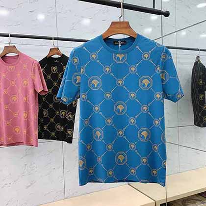 Stefano Ricci 史蒂芬.尼治春夏新品滿印標識短TEE