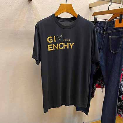 Givenchy刺繡工藝字母Logo男士純棉休閑T恤