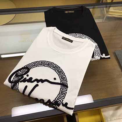 VERSA專柜新款絲光棉圓領短袖T恤