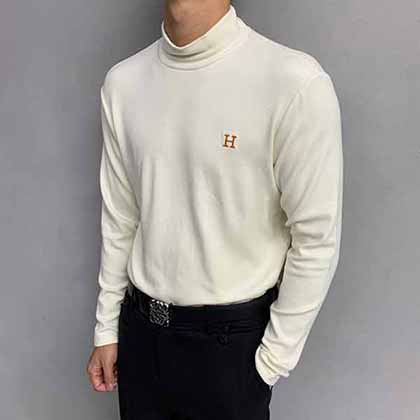 愛馬仕品牌潮流長袖男t恤 小高領