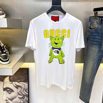 品牌男裝網Gucci卡通系列糖果色T恤