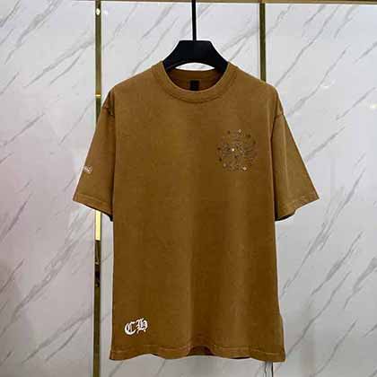 Chroe Herts春夏新款經典馬蹄花 梵文字體T恤