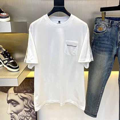 高等復(fù)刻版本克羅心男士夏裝短袖T恤