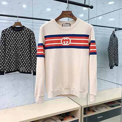 Gucci 古奇條紋雙G星耀印花兜帽衛(wèi)