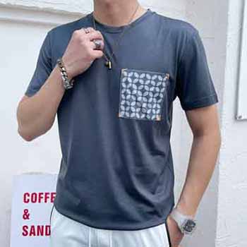 卡地亞男士商務休閑印花logo圖案T