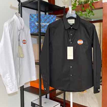  新款歐洲大品牌男裝 古奇商務休閑襯衫