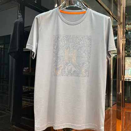 Hemès雙面絲光棉時尚個性t恤