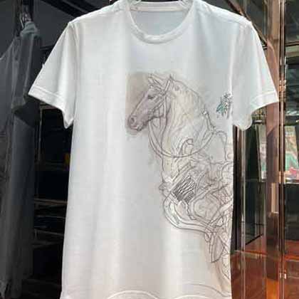 愛仕(Hemès) 新的品質單進口蘭精天絲圓領T恤