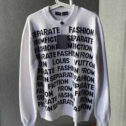 lv路易威登字母logo雙面提花針織套頭毛衣 男女同款！