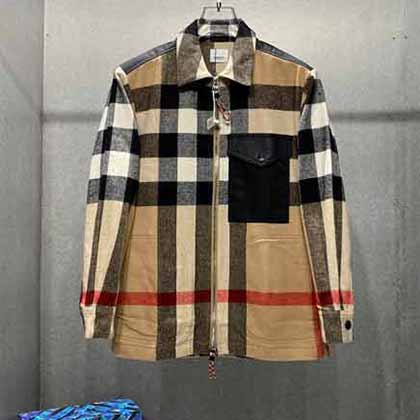 巴寶莉原版復刻格子羊毛外套開衫