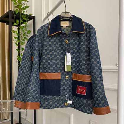 全網高版本原版GUCCI復古提花牛仔外套