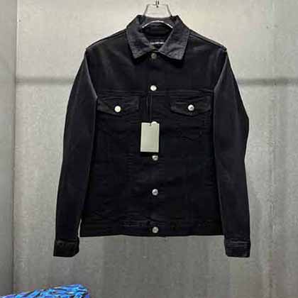 時(shí)尚秋冬外套男裝牛仔衣，男女同款刺繡LOGO牛仔夾克外