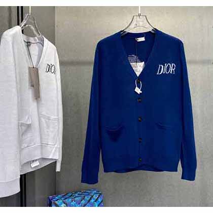 Dior玫瑰花聯名純羊毛精紡提花玫瑰開衫