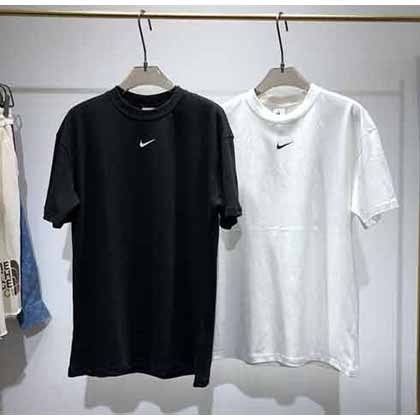 NK FOG男女同款經典膠印徽標貼飾時尚寬松短袖T恤衫！