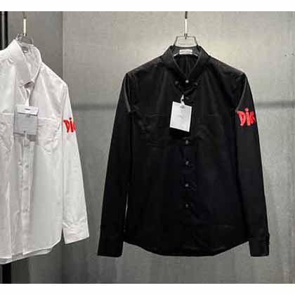 新款古奇高士線立體水彩印商務休閑襯衫