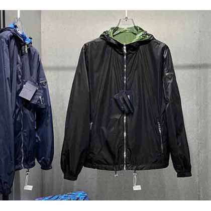 普拉達(dá)秋季新款款連帽雙面穿風(fēng)衣外