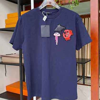 男女同款流蘇海洋生物裝飾寬松圓領短袖T恤衫！