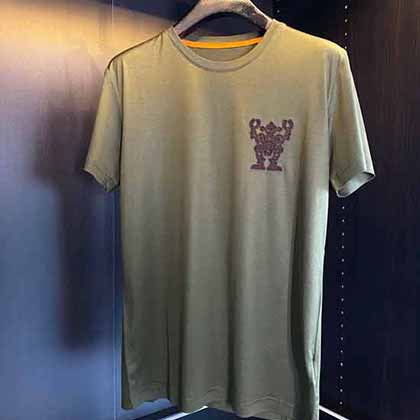 Hemès男士品牌t恤熱門機器人主題奧地利進口蘭精天絲圓領T恤衫.