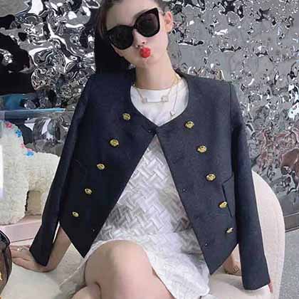 小香時尚經典百搭迪奧氣質外套 短款小西裝上衣潮