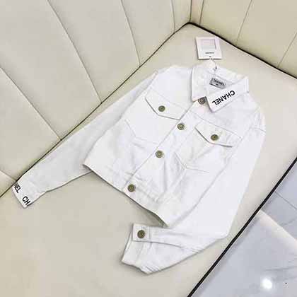 ChaneFw 秋冬新款高等訂制經典撞色字母刺繡百搭牛仔