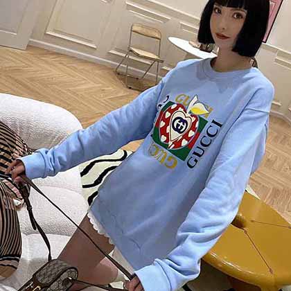 Gucci古奇七夕限定系列專柜蘋果印花衛衣