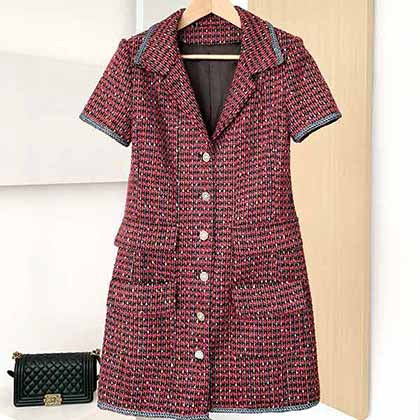 Chanel小香風珍珠連衣裙