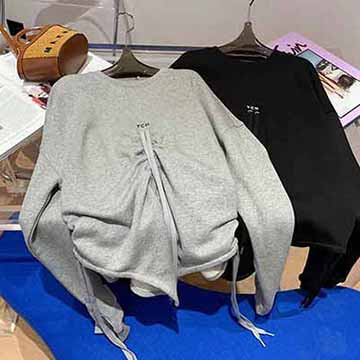 時尚大博主小眾設計感抽繩衛衣YCH