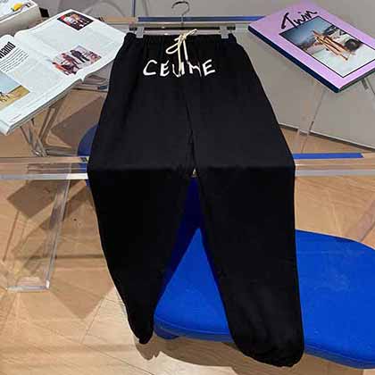 搶手貨！字母logo印花休閑褲 高定正確版Celine休閑褲