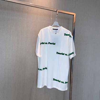 綠色植絨字母短袖，氣質獨特的時髦高街風尚單品！