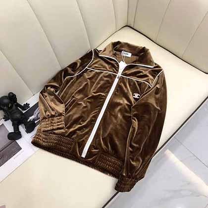 Celine時尚大品牌外套女裝 早秋新品高等定制休閑絲絨套裝！