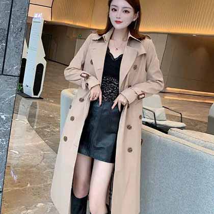 歐貨BUR外套今年新款巴寶莉氣質女神長款風衣，