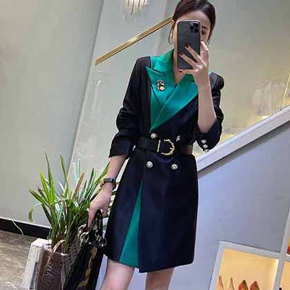 國際國際品牌女裝 小香早秋新款收腰連衣裙