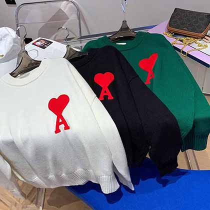 超級(jí)有愛的開衫金晨同款小紅心桃心A毛衣Ami男友風(fēng)早秋溫情單品