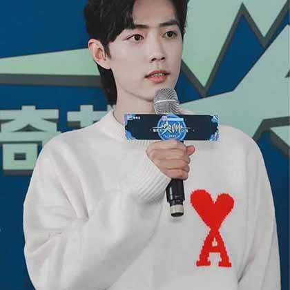 Ami寬松開襟衫版型金晨同款桃心A毛