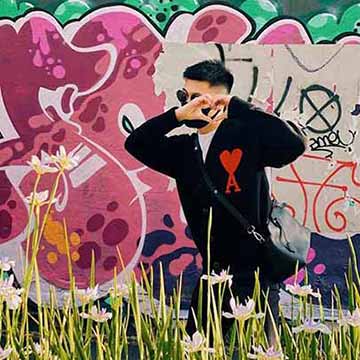 ami桃心A針織衫，慵懶隨性男友風的毛