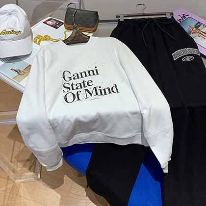 宋妍霏同款圓領衛衣Ganni早秋衛衣系列