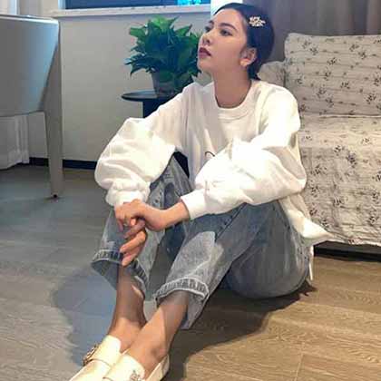 宋妍霏同款圓領衛衣Ganni早秋衛衣系列