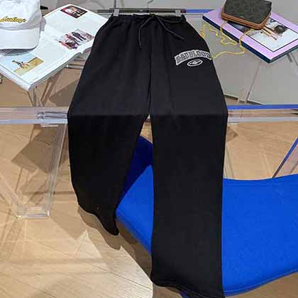 韓國小眾設計Badblood高密刺繡logo休閑褲