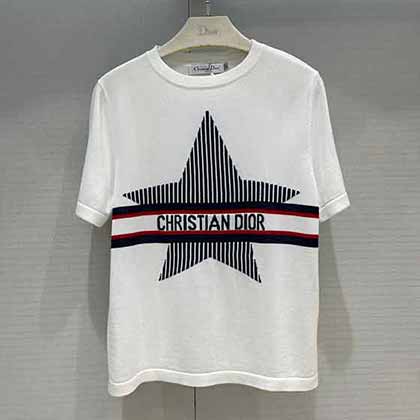 Dior秋冬新款阿爾卑斯限定款滑雪系列嵌花短袖針織衫！