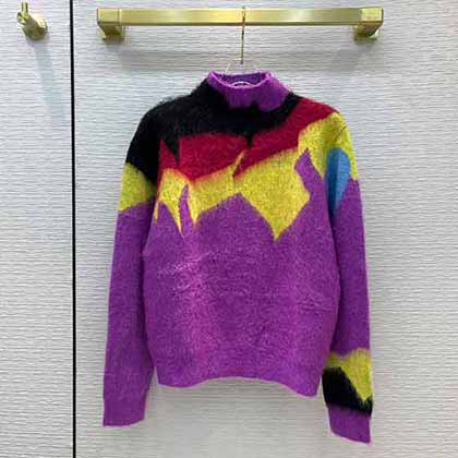 Lowe秋冬專柜新款系列馬海毛混紡半高領針織衫