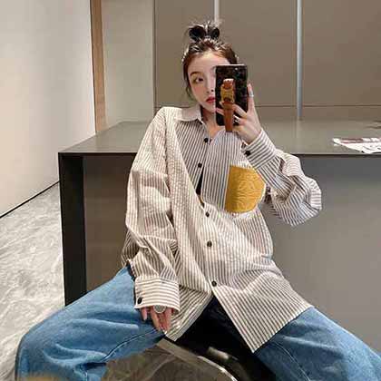 LOEW春夏新款百年經典元素條紋襯衫