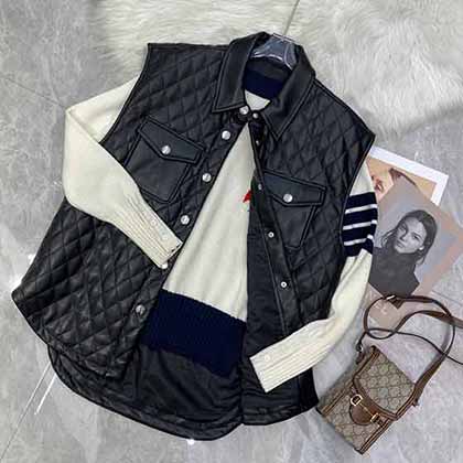 清倉撿漏~專柜撤回大品牌外貿(mào)秋冬羽絨棉馬甲女短款外套