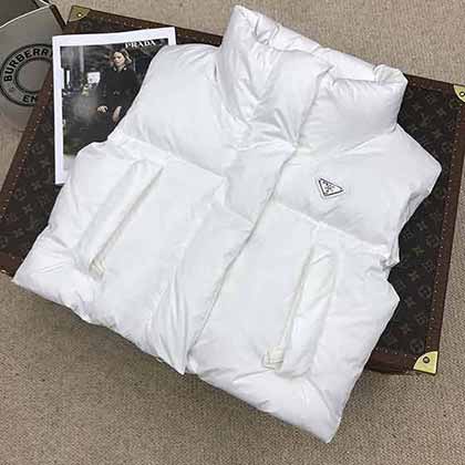 外貿(mào)原單女裝大品牌保暖面包服 短款機(jī)車(chē)面包服羽絨馬甲