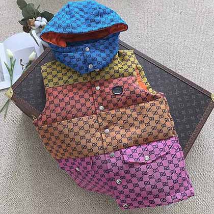 古奇羽絨馬甲 時尚大品牌外套背心 女外穿冬季羽絨服女連帽馬夾