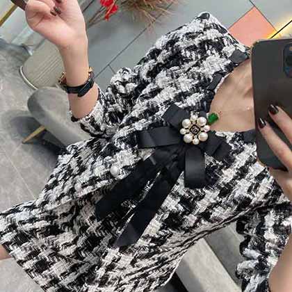 秋冬新款小香粗尼編織套裝，每個女人衣柜里必不可少