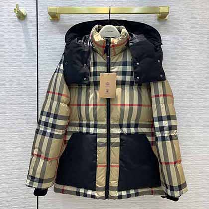 Burbery 秋冬Vintage格紋再生聚酯纖維羽絨服！
