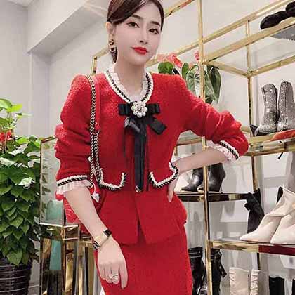 小香粗尼編織邊套裝，每個女人衣柜里必不可少的就是一款！